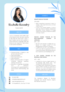 Sample resume design 1 by Job Vista